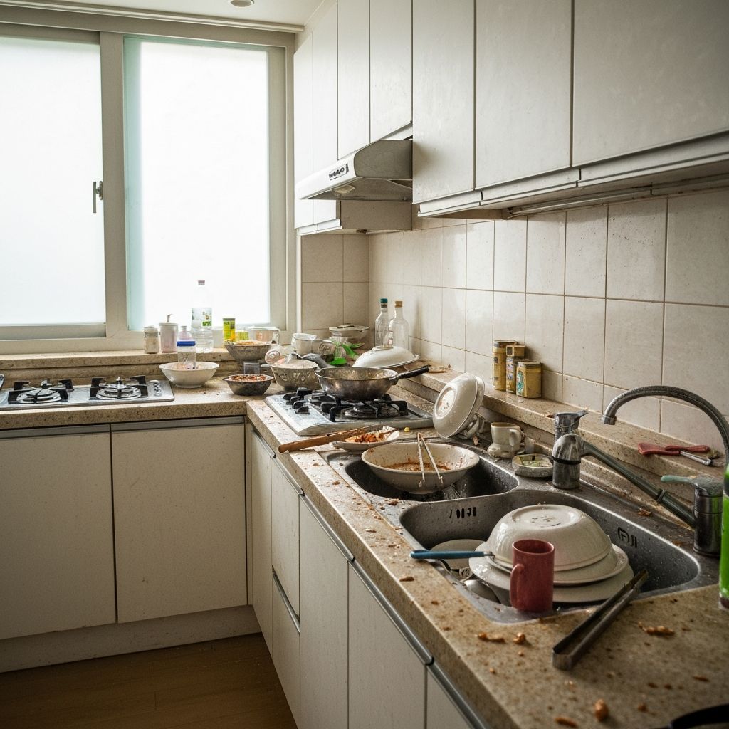 주방 청소 전
